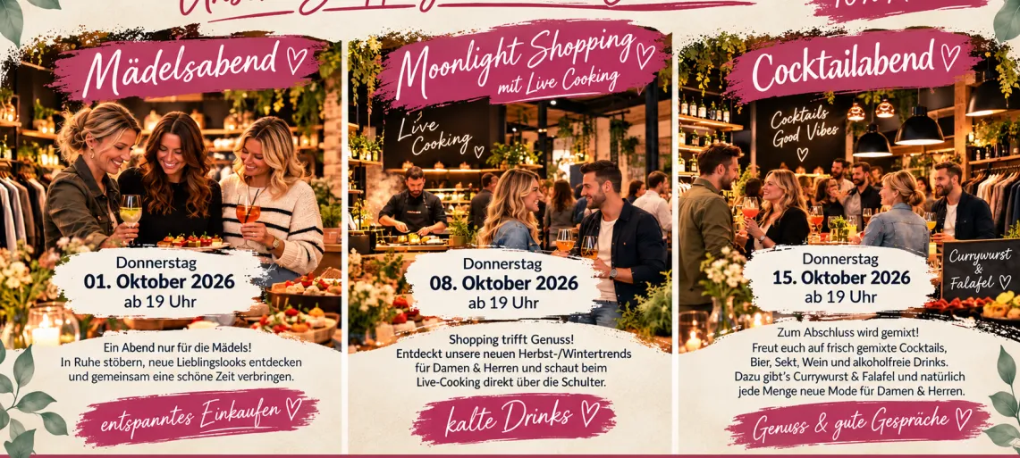 Shoppingabende im Oktober 2026